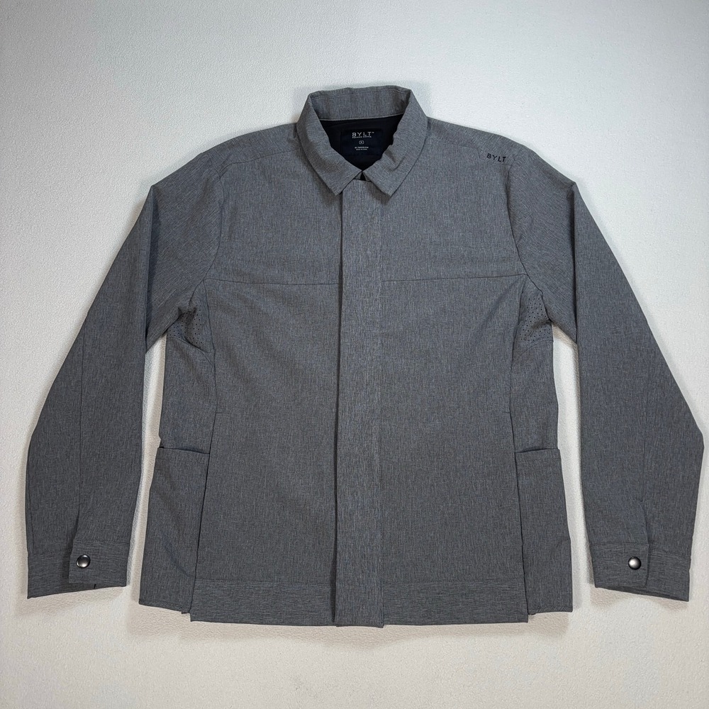 BYLT District Jacket Men's M Gray Performance‎ Comfort Stretch Vent Sports